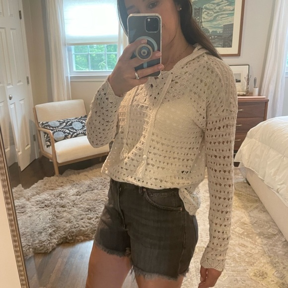 FatFace Linen Blend Beach Hoodie Sweater - Picture 3 of 12